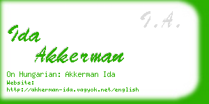 ida akkerman business card